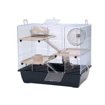 INZ INTER-ZOO Pinky 3 Gaiola de zinco preta para roedores 500x330x455 mm