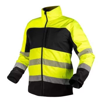 NEO TOOLS casaco de trabalho softshell de alta visibilidade, amarelo/preto, tamanho XL