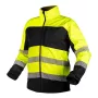 NEO TOOLS casaco de trabalho softshell de alta visibilidade, amarelo/preto, tamanho XL