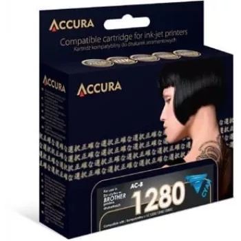 Accura Cartucho de tinta ciano compatível para Brother LC1280XLC/LC1240XLC/LC1220XLC (alta capacidade, 1200 páginas)