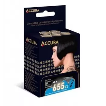 Accura Cartucho de tinta preto compatível HP 655XL (CZ109AE) alta capacidade