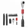 ROCKBROS Kit de reparação de emergência para bicicleta - multiferramenta 16 em 1, mini bomba, desmonta-pneus, remendos, preto
