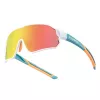 ROCKBROS Óculos de ciclismo polarizados para criança 8-14 anos, proteção UV400, armação TR90, verde-branco