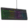Wozinsky WKG-1044 Teclado gaming com fio, membrana, retroiluminação RGB, preto, formato completo, USB-A, 104 teclas, anti-ghosting