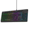 Wozinsky WKG-1044 Teclado gaming com fio, membrana, retroiluminação RGB, preto, formato completo, USB-A, 104 teclas, anti-ghosting