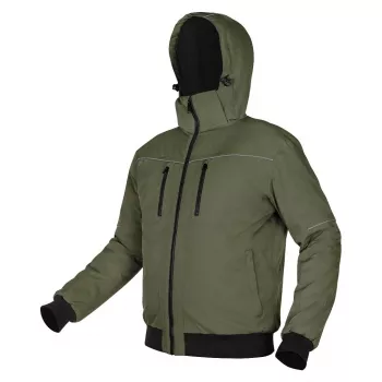 NEO TOOLS Casaco isolado com capuz Outdoor, verde, tamanho XL
