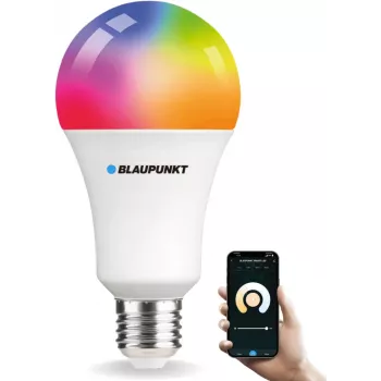 Lâmpada inteligente LED Blaupunkt E27 9W A60 – Tunable White & RGB, Wi-Fi, Alexa/Google Assistant