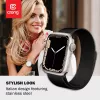 Crong Milano Steel - Bracelete de aço inoxidável para Apple Watch 44/45/46/49 mm (preto)