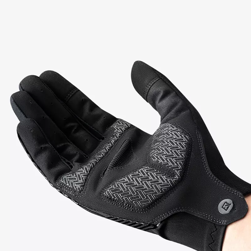 ROCKBROS luvas de ciclismo de dedos completos para primavera/verão/outono, tamanho L - preto
