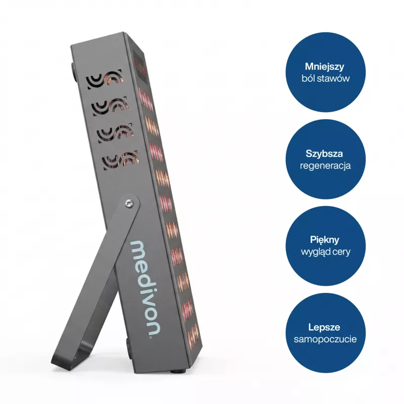 MEDIVON Lumera painel de fototerapia LED, luz vermelha e infravermelha, 120 LEDs, 630–1060 nm