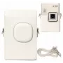 Bolsa de proteção em pele PU cinzenta LOVEINSTANT para Fujifilm Instax Mini LiPlay+ câmara instantânea híbrida com alça de ombro