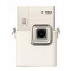 Bolsa de proteção em pele PU cinzenta LOVEINSTANT para Fujifilm Instax Mini LiPlay+ câmara instantânea híbrida com alça de ombro