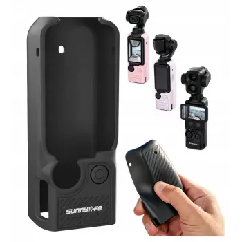 Capa de proteção TPU SUNNYLIFE OP4-BHT200-D para DJI Osmo Pocket 3 / 4 / 4P - preto