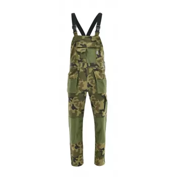 Calças com peitilho Snickers Workwear 3212 King Camo / preto XXL