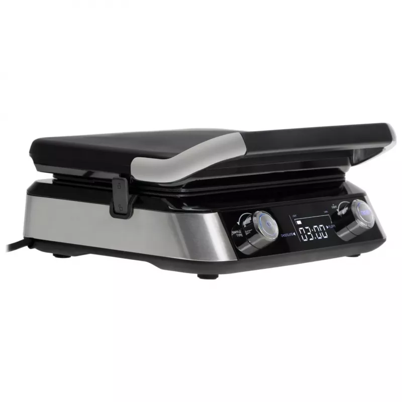 Adler AD 3084 máquina de waffles, 2400 W, preto/prateado