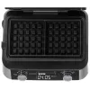 Adler AD 3084 máquina de waffles, 2400 W, preto/prateado