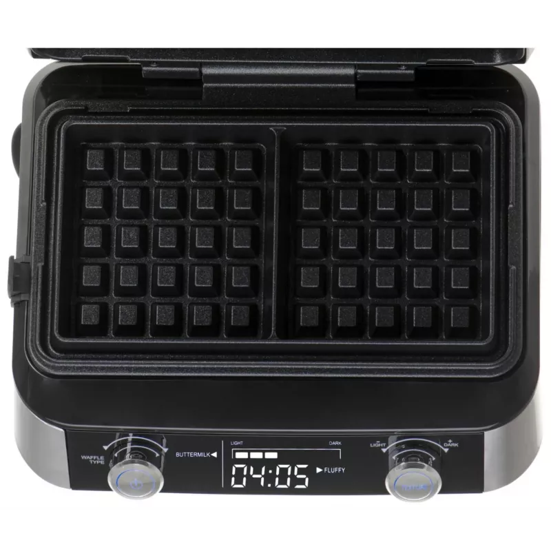 Adler AD 3084 máquina de waffles, 2400 W, preto/prateado