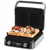 Adler AD 3084 máquina de waffles, 2400 W, preto/prateado