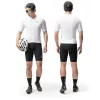 Camisola de ciclismo de manga curta ROCKBROS Diamond – homem Active Fit, branco, tamanho XL