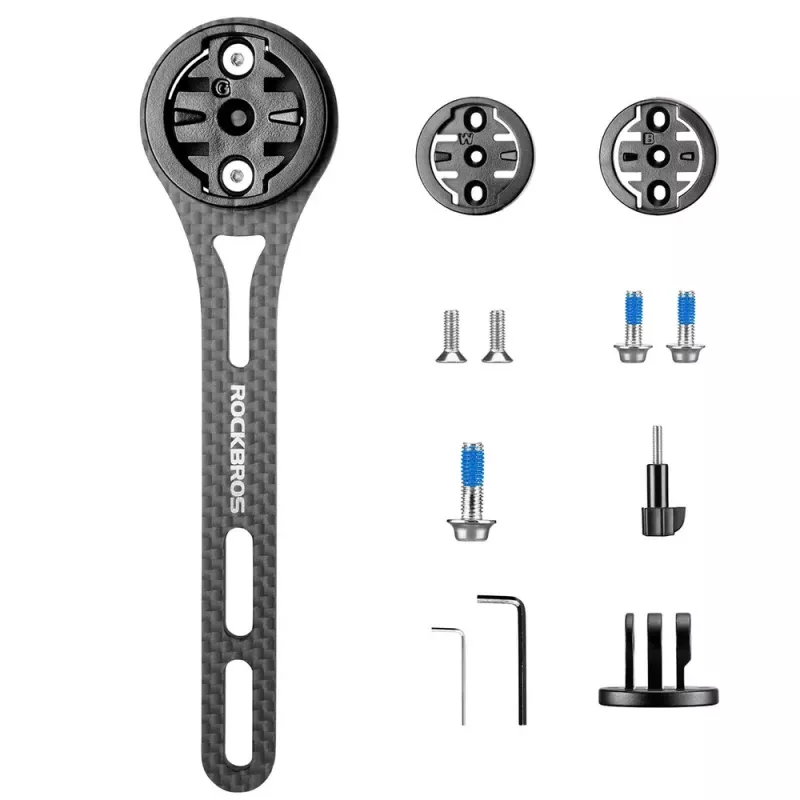 ROCKBROS FK-307W suporte para ciclocomputador em fibra de carbono, preto