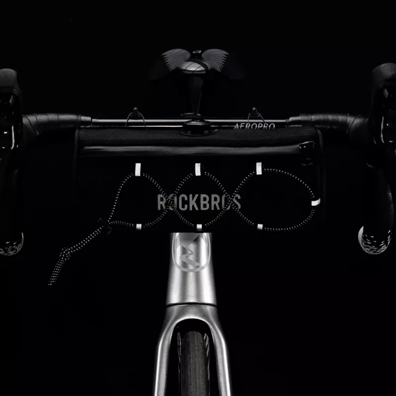 Bolsa de guiador impermeável ROCKBROS TL002 ROAD TO SKY 1,5 L - preto