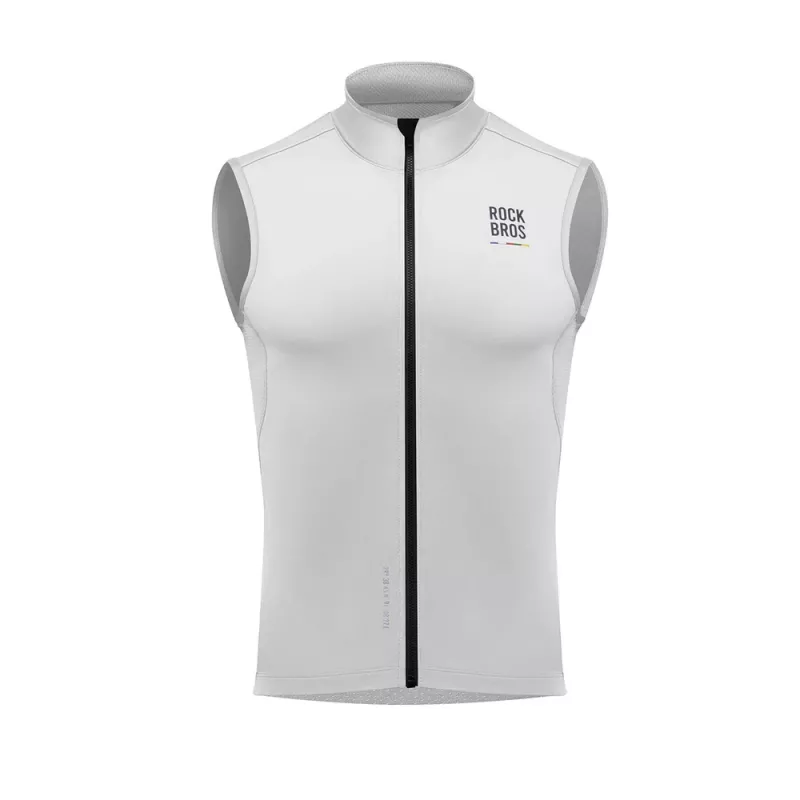Colete térmico corta-vento ROCKBROS ROAD TO SKY para ciclismo - branco - tamanho L