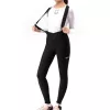 Calças de ciclismo com alças ROCKBROS para mulher YDCK006 TVI com almofada, tamanho S, preto