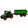 Trator com atrelado agrícola LEAN TOYS, propulsão por fricção, luz e som, 35 cm