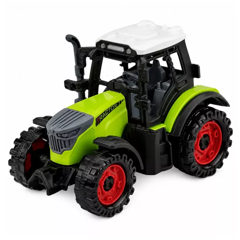 Trator com cisterna LEAN TOYS, propulsão por fricção, máquina agrícola, 34 cm