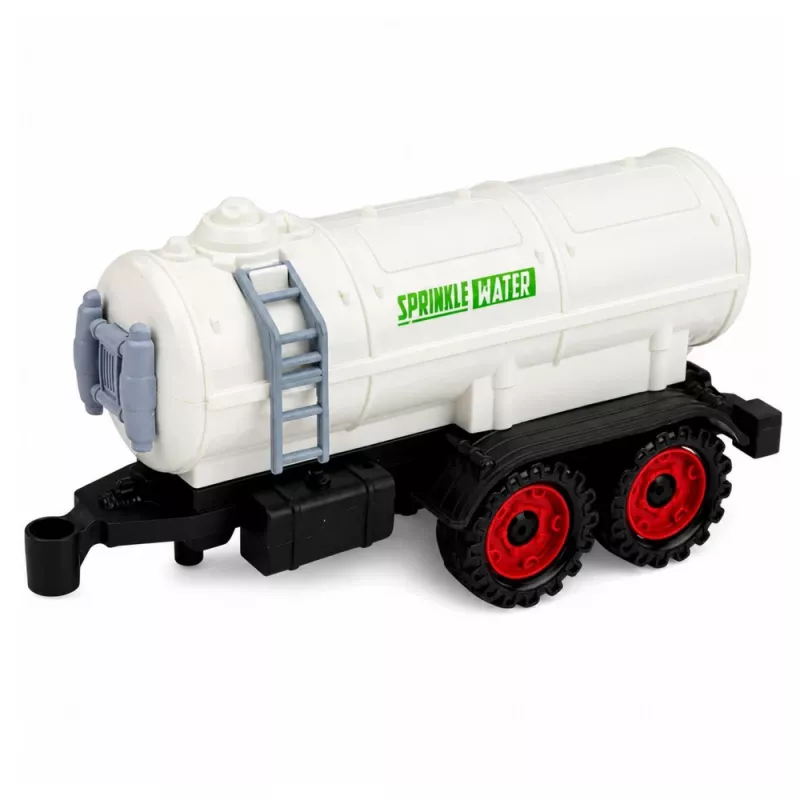 Trator com cisterna LEAN TOYS, propulsão por fricção, máquina agrícola, 34 cm