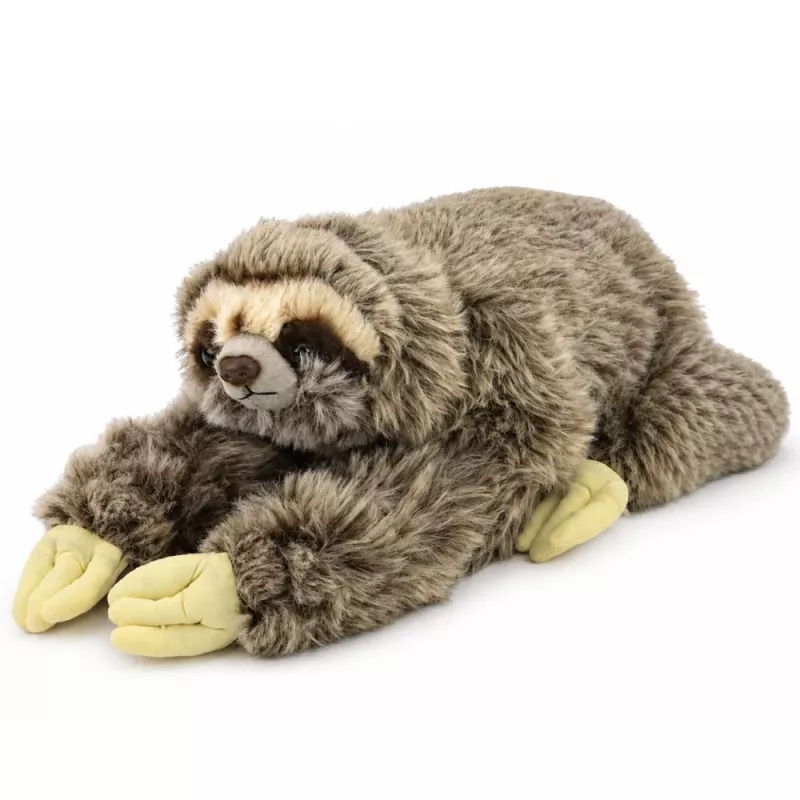 Preguiça realista de peluche LEAN TOYS com patas de velcro 34 cm