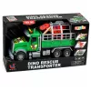 Camião de transporte com jaula e figura de dinossauro T-Rex LEAN TOYS com luz e som 1:12