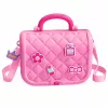 Conjunto de beleza portátil 2 em 1 LEAN TOYS com estojo, espelho, cosméticos e acessórios, rosa