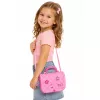 Conjunto de beleza portátil 2 em 1 LEAN TOYS com estojo, espelho, cosméticos e acessórios, rosa