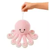 Polvo de peluche LEAN TOYS com ventosa, rosa, 16 cm
