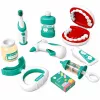 LEAN TOYS Pequeno conjunto de dentista com escova de dentes vibratória, azul, 15 peças