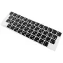 Accura Autocolantes para teclado russo cirílico - preto com caracteres brancos - conjunto universal de PVC