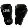 Profight luvas de boxe Dragon em couro, preto