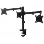 BRATECK LDT66-C034 Suporte de secretária para monitor único com braço a gás para ecrãs de 17-32 polegadas, 9kg, VESA 75/100, grampo e passagem, preto
