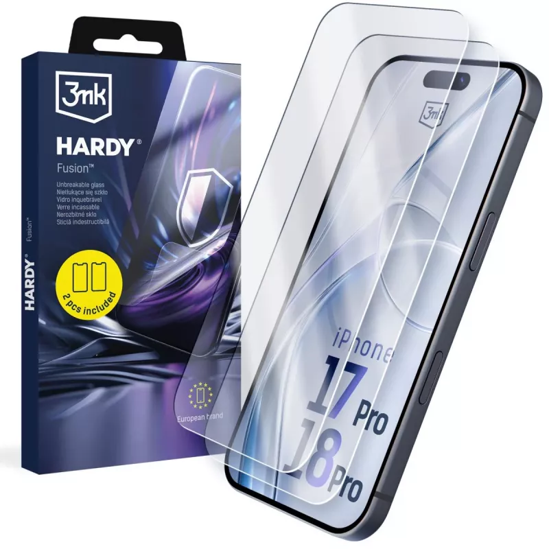 Capa 3mk Hardy Fusion para Apple iPhone 17 Pro / 18 Pro - Preto transparente