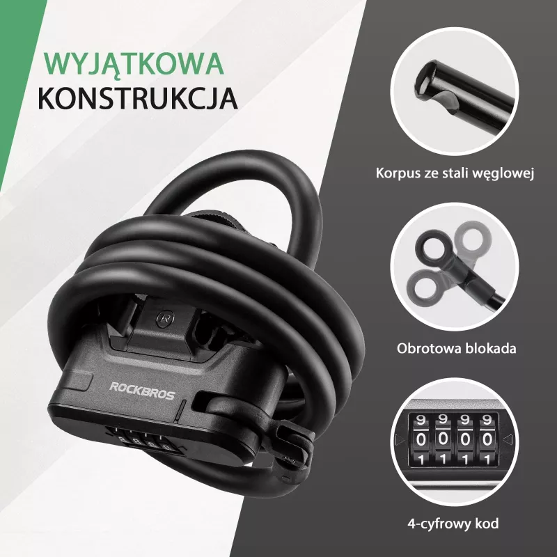 Cadeado de disco de travão para trotinete elétrica ROCKBROS RK242 - Preto