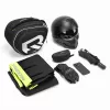 Mochila de depósito para mota ROCKBROS A40-1 12L com fixação magnética e por correias, janela para telemóvel com ecrã tátil, proteção contra chuva, Preto