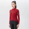 ROCKBROS YPW065 TVI mulher camisola de ciclismo térmica manga comprida outono/inverno vermelho tamanho S