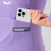 ROCKBROS mulher camisola de ciclismo térmica manga comprida YPW065 roxo tamanho M