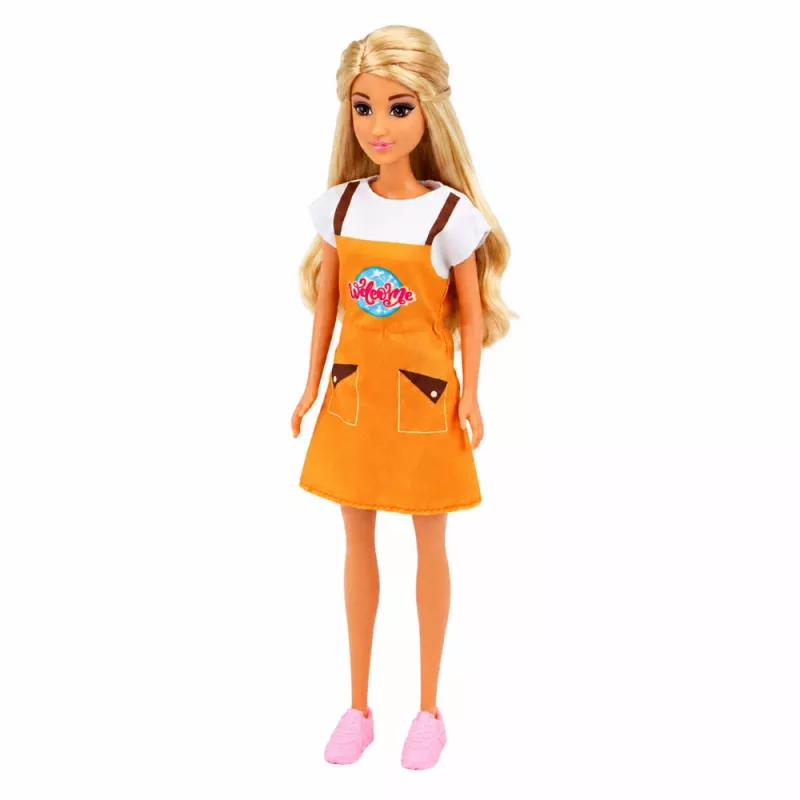 LEAN TOYS Anlily boneca caixa vendedora registadora conjunto de brincar de alimentos
