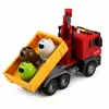 LEAN TOYS camião grua contentor de triagem de resíduos luzes som vermelho