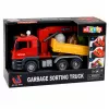 LEAN TOYS camião grua contentor de triagem de resíduos luzes som vermelho