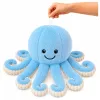 LEAN TOYS polvo de peluche com tentáculos elásticos azul 50 cm