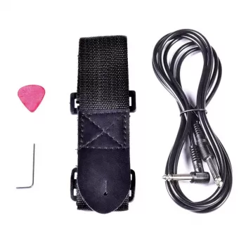 NN EG SET RED Conjunto de guitarra elétrica com amplificador de 10W, captadores HSS, gigbag, afinador, correia, cabo, palhetas – vermelho