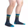Darn Tough Ridge Runner Micro Crew Meias de corrida ultraleves - meia-noite